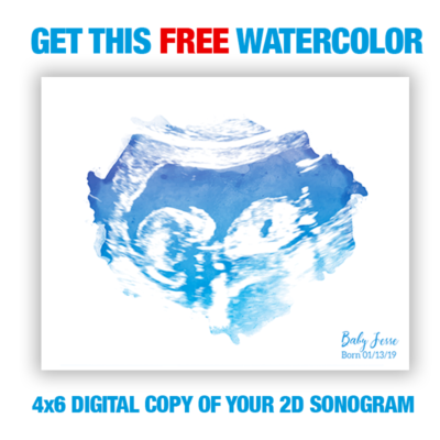 Free Ultrasound Sonogram Watercolor