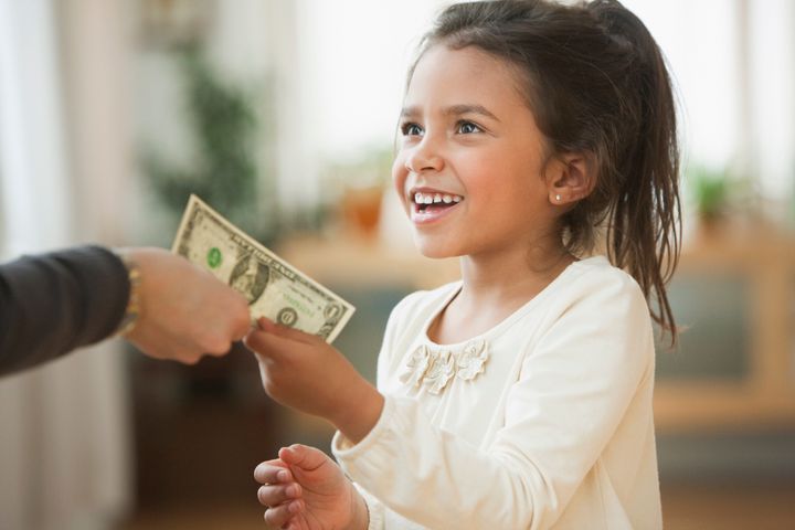 There are many opportunities for parents to model or talk about money management with their children.