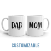 Bold Mom Est and Dad Est - New Parent Mug Set (11 oz) - Som + Co