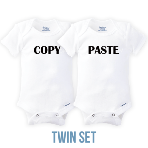 Copy and Paste Twin Baby Onesie Romper Set - Som + Co