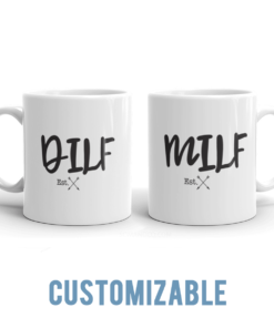 DILF Est and MILF Est Mugs - New Parent Mug Set (11 oz) - Som + Co