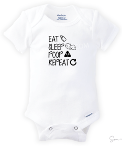 Eat Sleep Poop Repeat Baby Onesie Romper - Som + Co