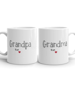 New Grandparents Heart Mug Set - Pregnancy Announcement - Som + Co