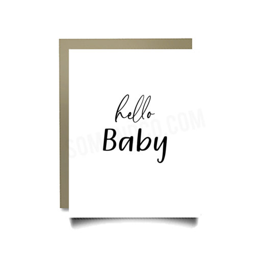 Hello Baby! - Single Panel Notecard with Envelop - Som + Co