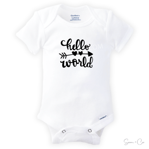 Hello World Baby Onesie Romper - Som + Co