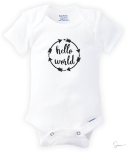 Hello World (Circle Design) Baby Onesie Romper - Som + Co