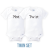 Plot Twist Twin Baby Onesie Romper Set - Som + Co