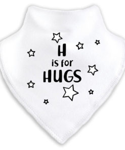 H is for Hugs with Stars Bib - Som + Co