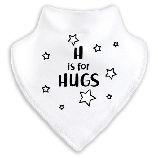 H is for Hugs with Stars Bib - Som + Co