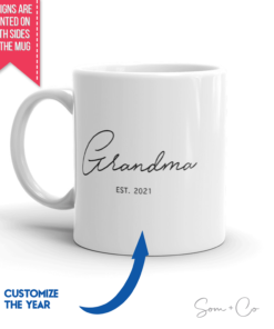 New Grandparents Cursive Mug Set - Pregnancy Announcement - Som + Co