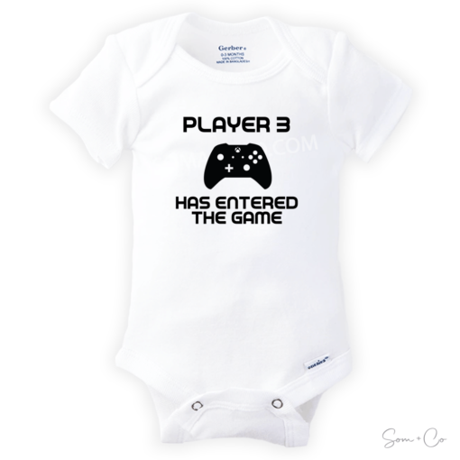 Player 3 Has Entered the Game (Xbox) Baby Onesie Romper - Som + Co
