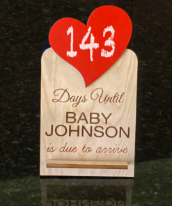 Personalized New Baby Countdown Chalk Board, Gift for Mom to Be and New Parents, Pregnancy Announcement Days Until Baby is Born, Baby Shower - Som + Co