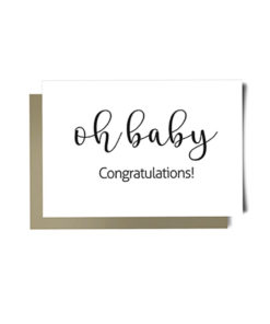 Oh Baby! Congrats! - Single Panel Notecard with Envelop - Som + Co