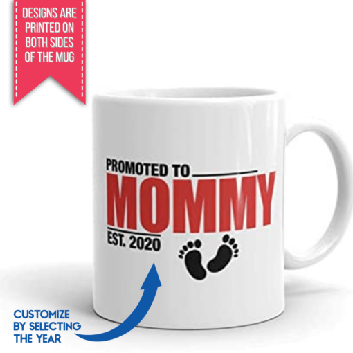 Est. Promoted To Mommy and Daddy - New Parent Mug Set (11 oz) - Som + Co
