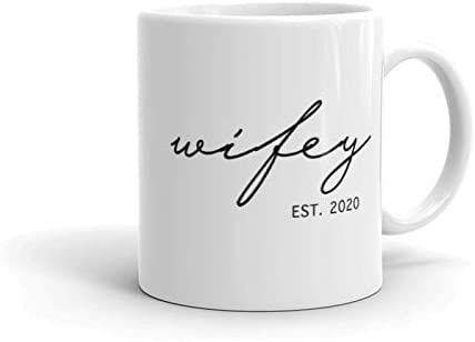 Hubby and Wifey Mug Set - Newlywed or Anniversary Gift Set - Som + Co